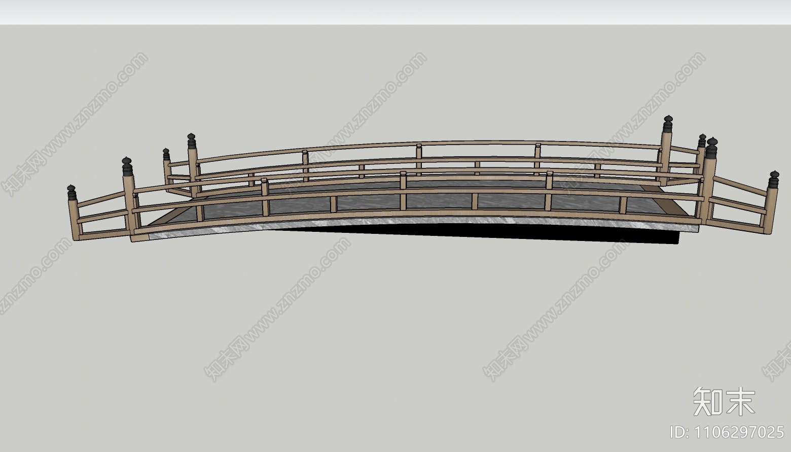 新中式栈桥SU模型下载【ID:1106297025】