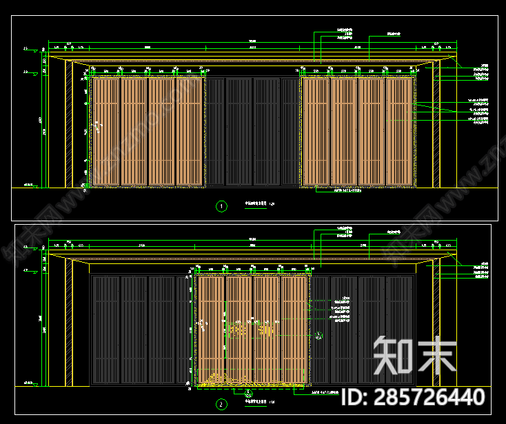 新中式景亭施工图下载【ID:285726440】