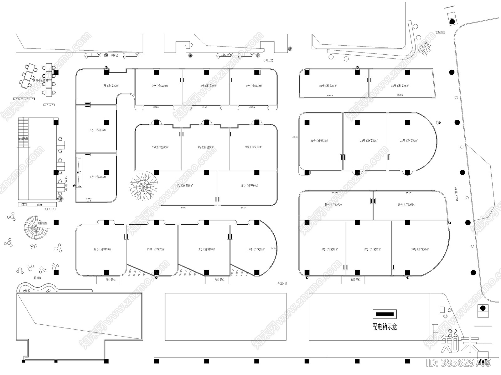 最新展厅南通居然之家丨公共区域施工图3D模型丨471M丨2020cad施工图下载【ID:385629709】