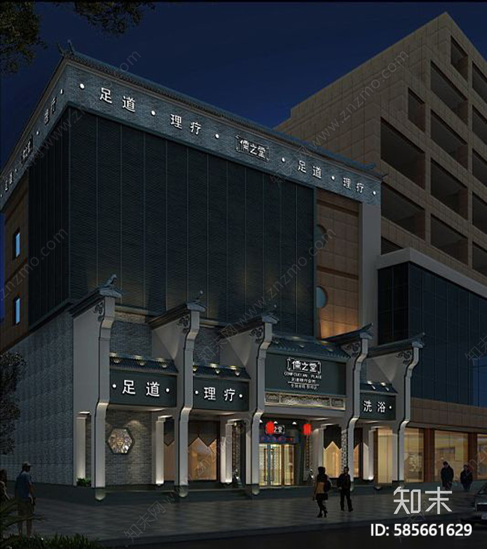 新中式会所CADcad施工图下载【ID:585661629】