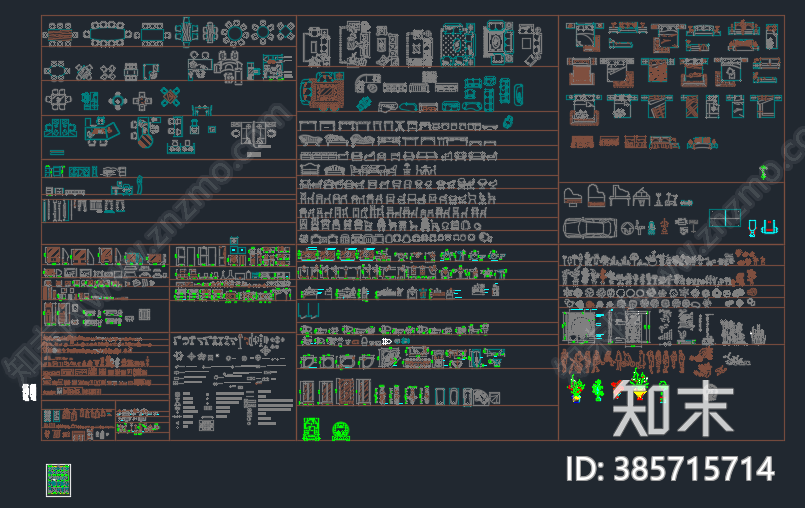 CAD图块大合集cad施工图下载【ID:385715714】