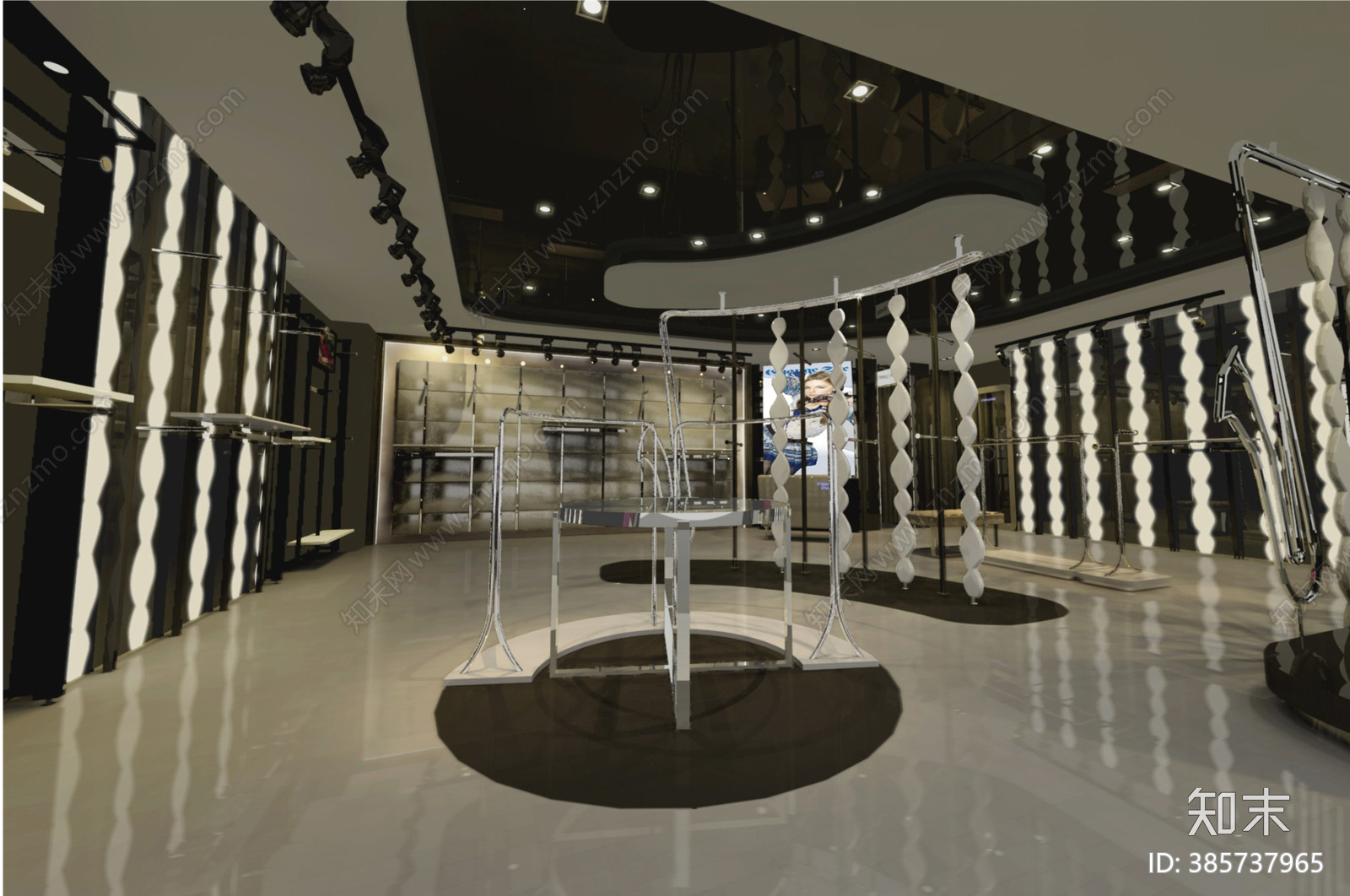 时尚女装店cad施工图下载【ID:385737965】