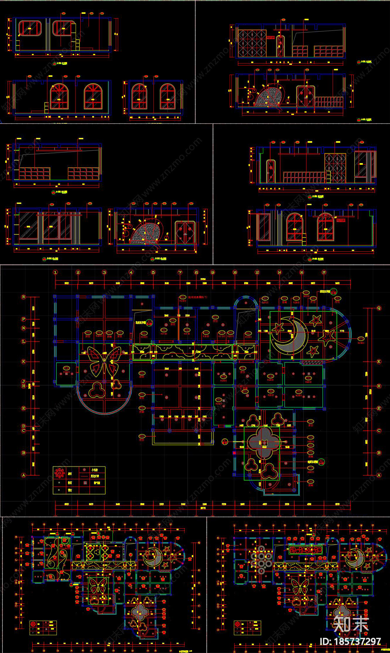 幼儿园cad施工图下载【ID:185737297】