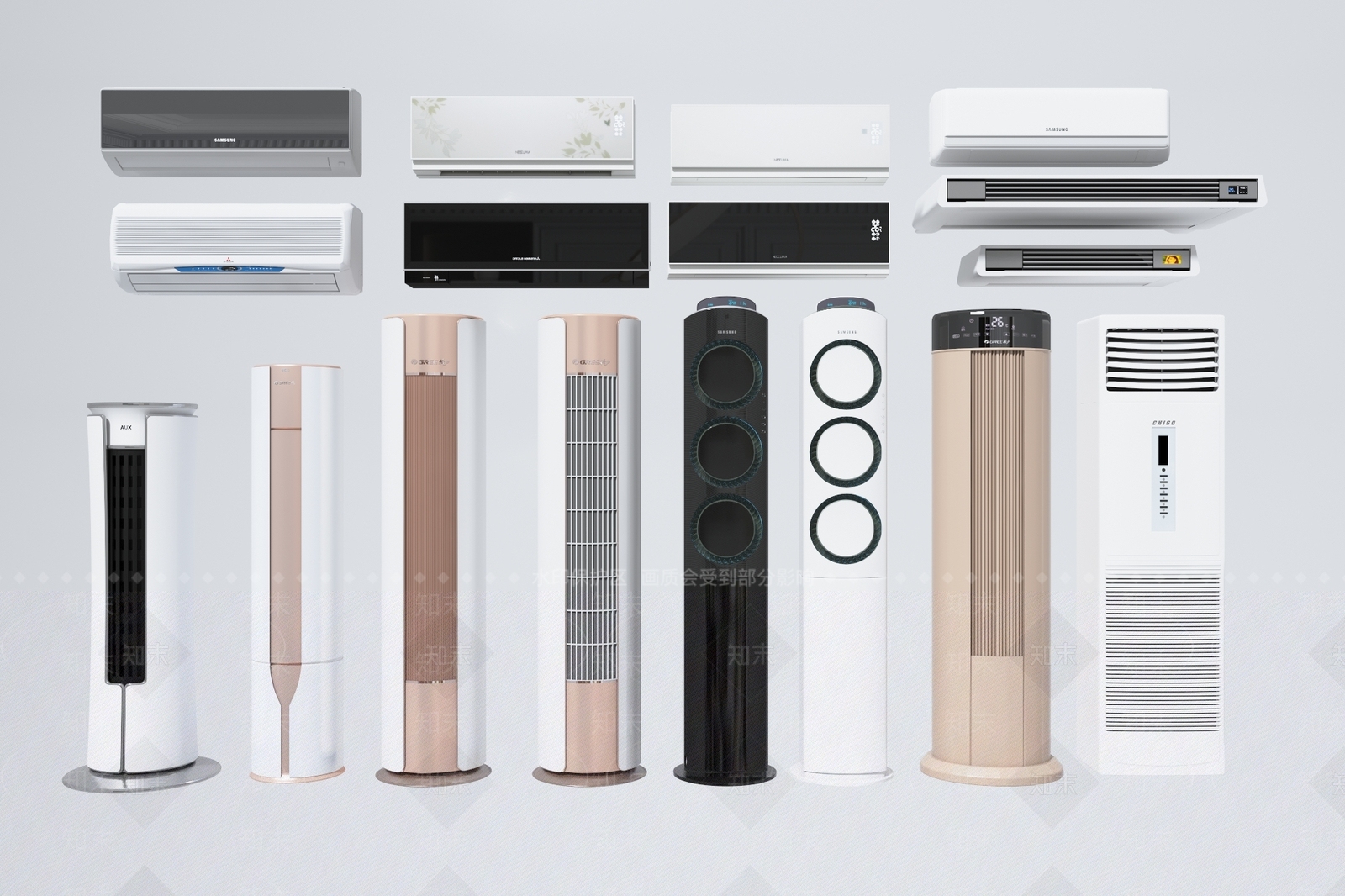 现代空调机柜3D模型下载【ID:185740474】