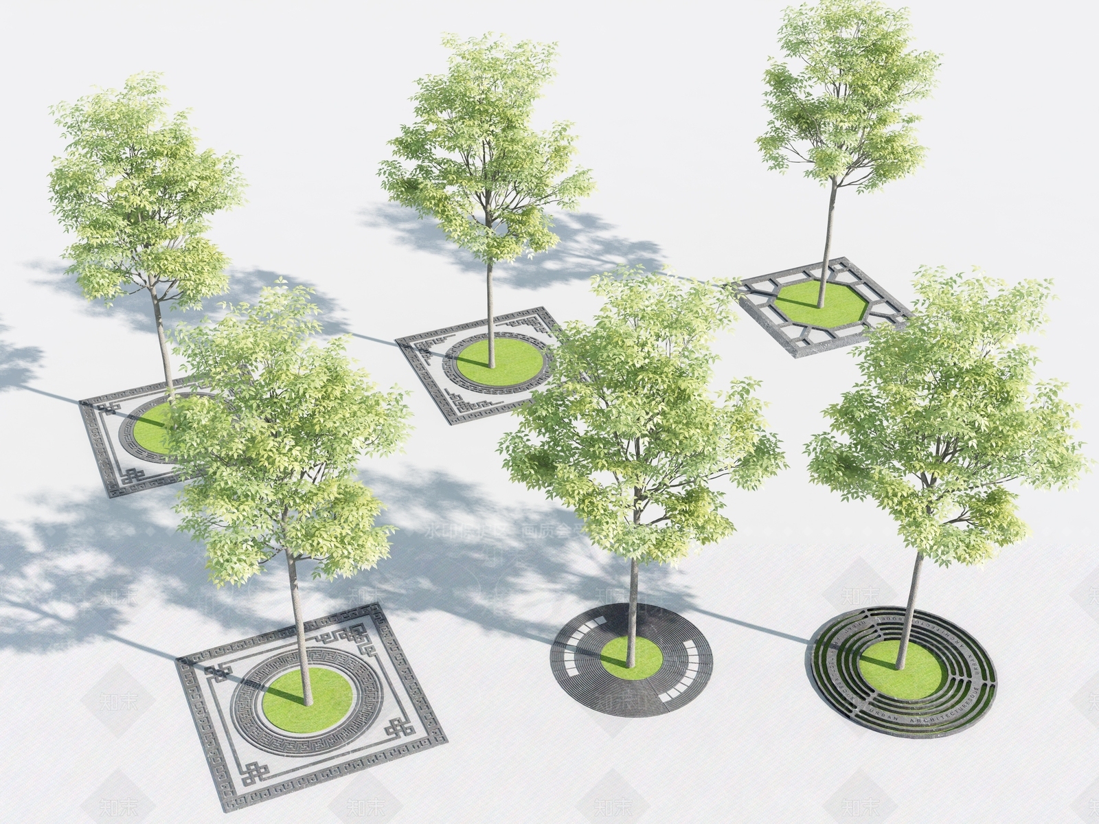 现代树木3D模型下载【ID:385753623】