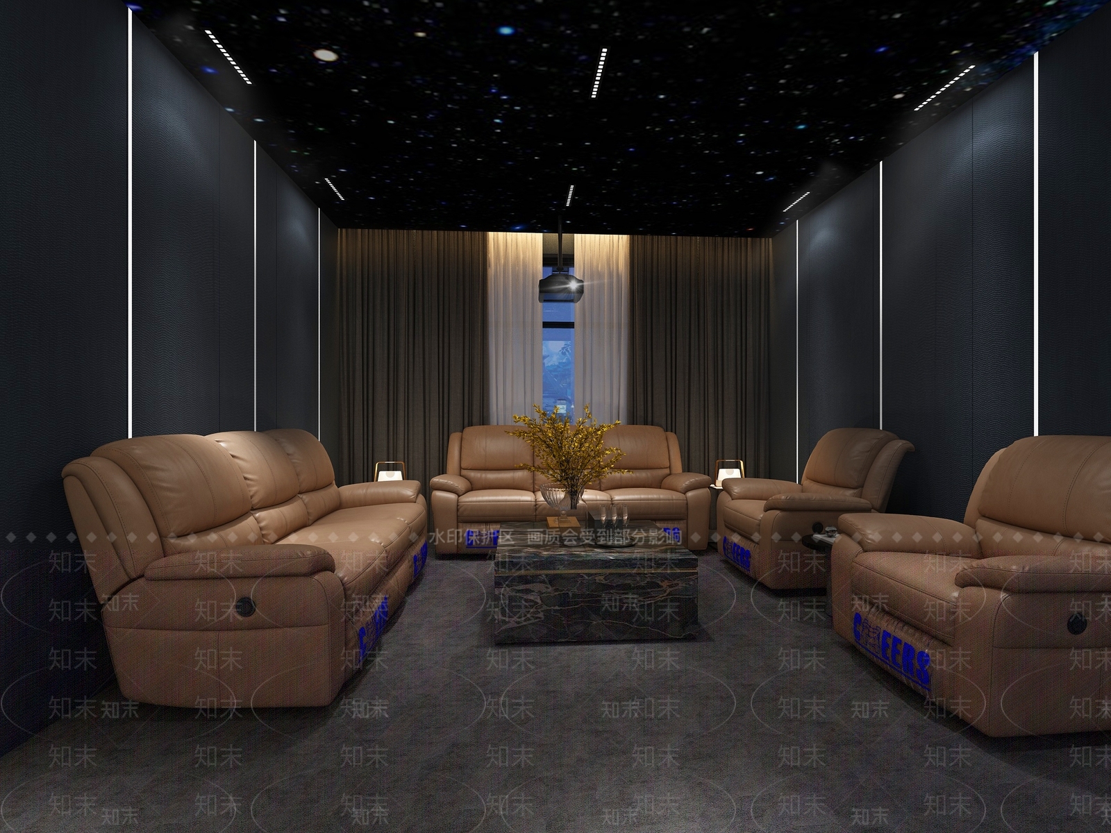 现代影音室3D模型下载【ID:885778923】