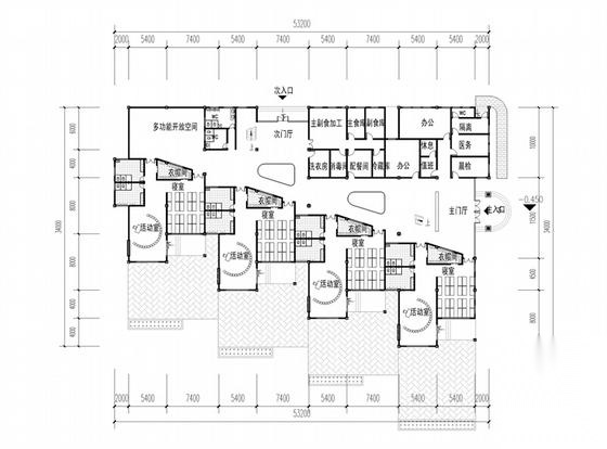 [福建]现代风格36班小学建筑设计方案文本（含多张CAD...施工图下载【ID:165405171】