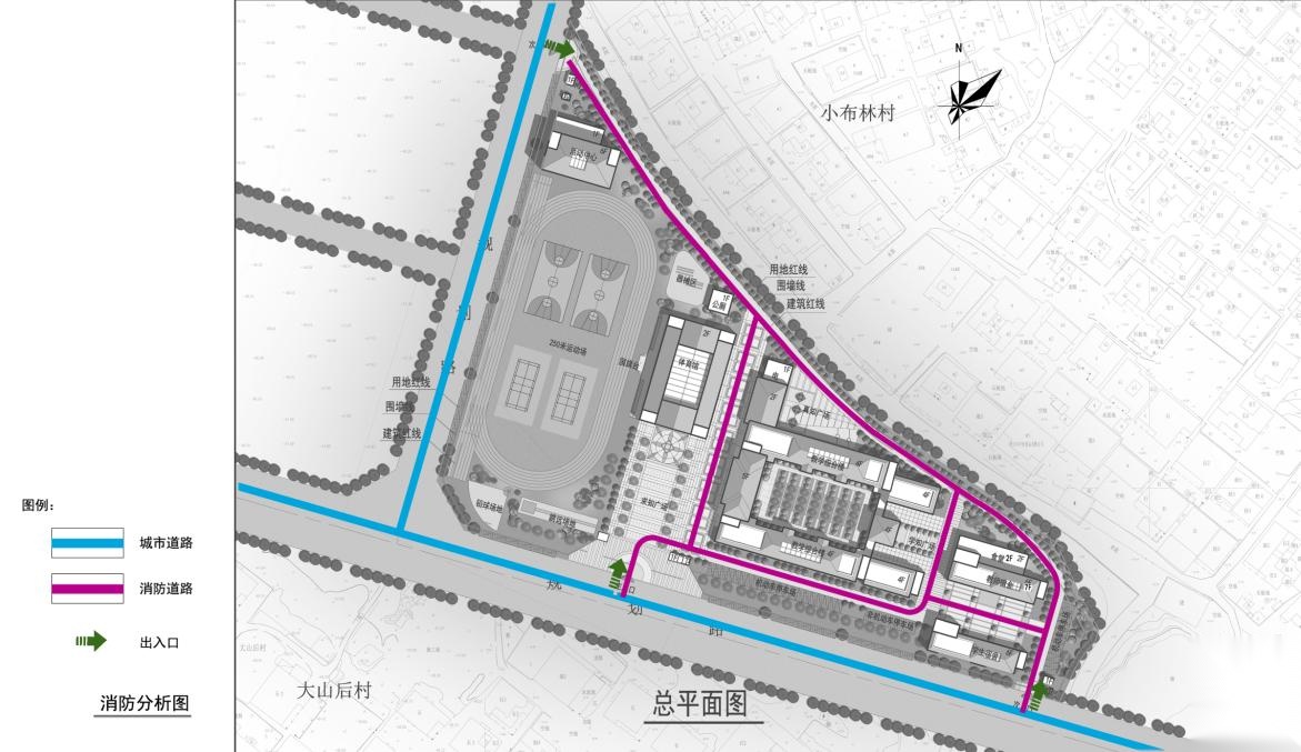 [福建]现代风格36班小学建筑设计方案文本（含多张CAD...施工图下载【ID:165405171】