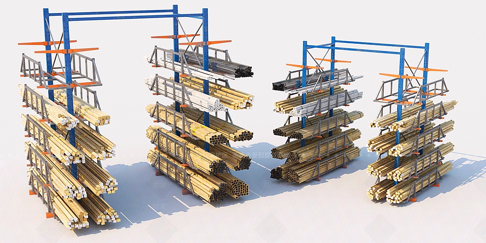 现代钢筋3D模型下载【ID:285825084】