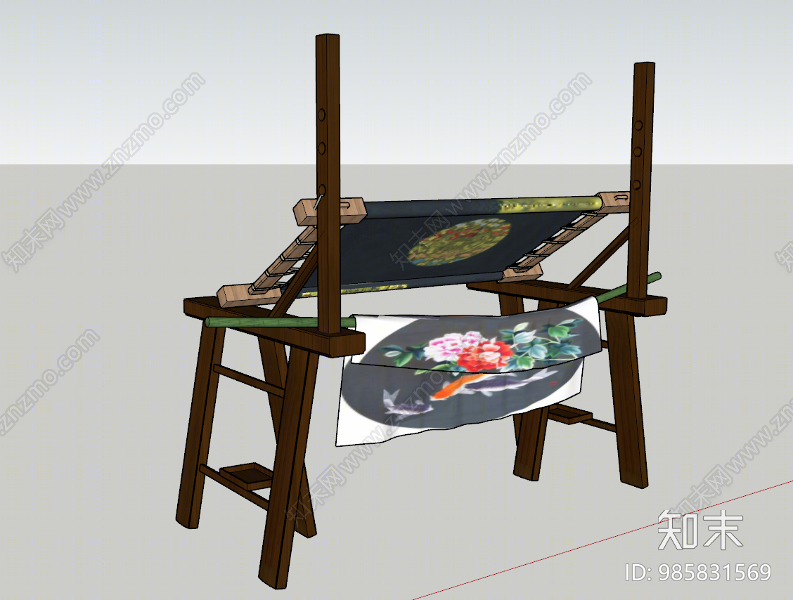 现代纺织架SU模型下载【ID:985831569】