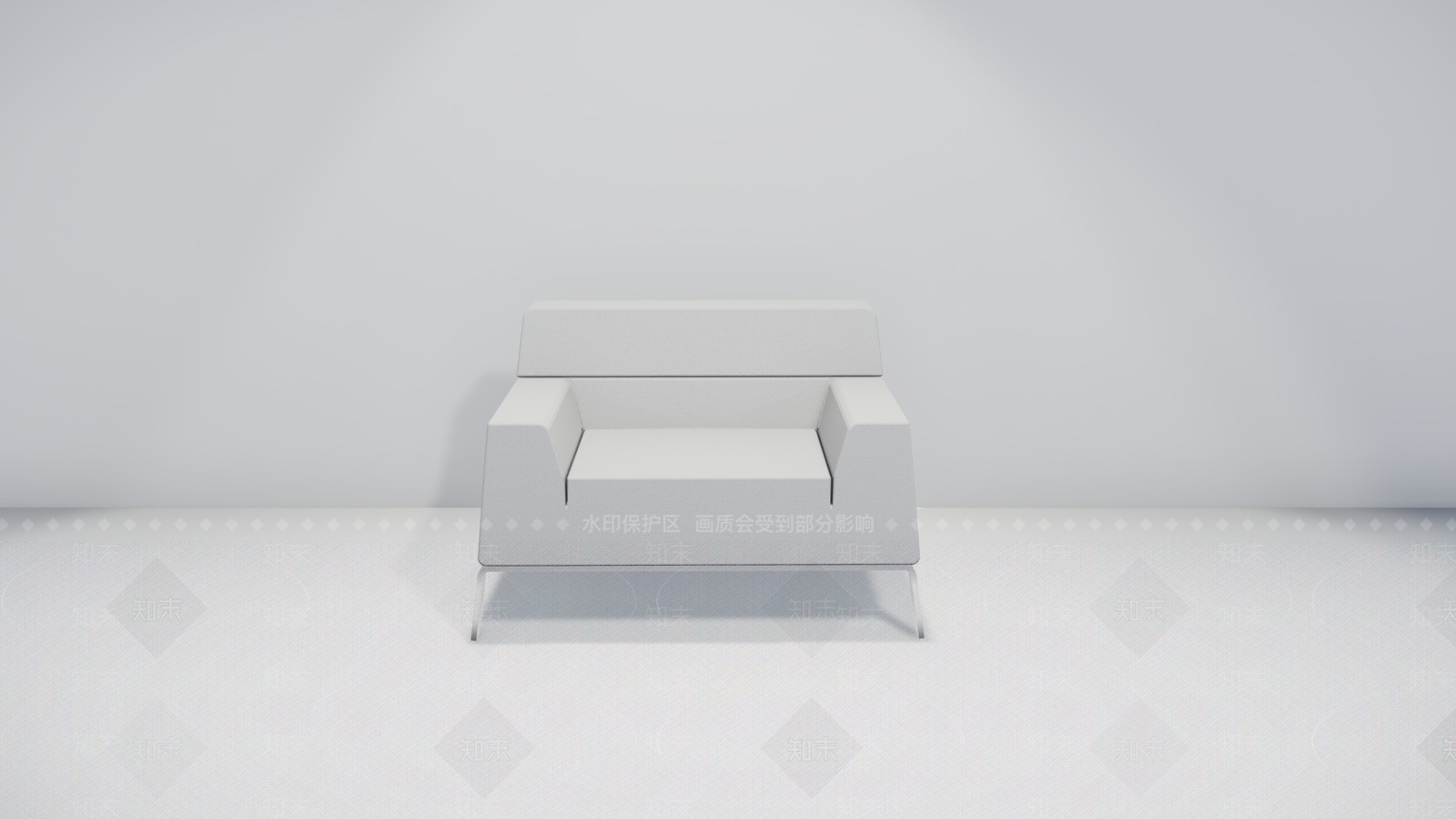 现代单人沙发SU模型下载【ID:385836758】