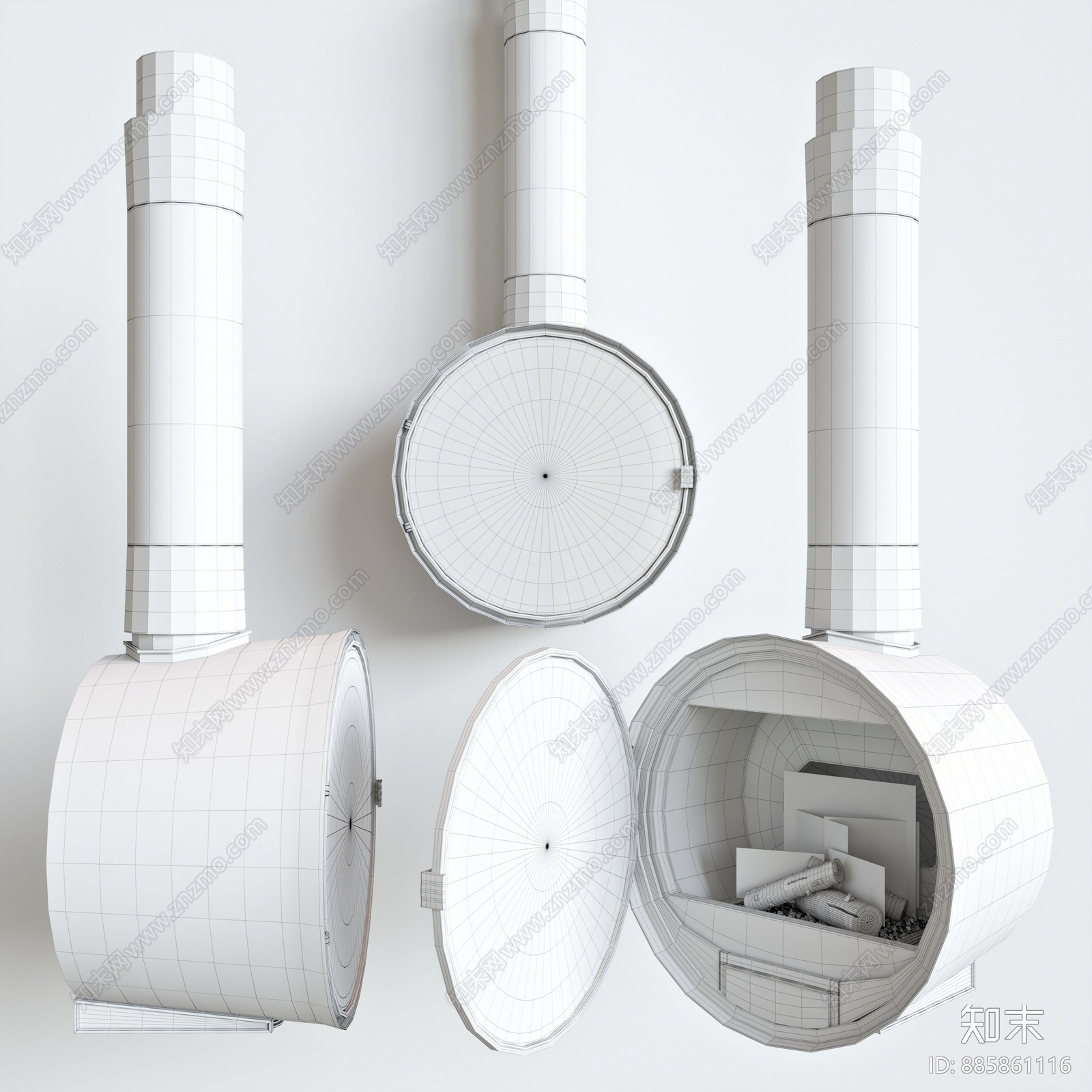 现代壁炉3D模型下载【ID:885861116】