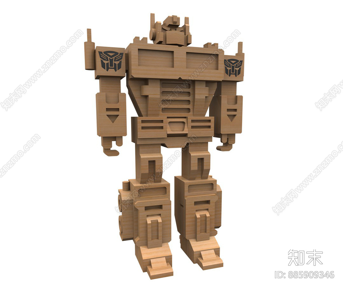 擎天柱CAD拼插玩具模型施工图下载【ID:885909346】