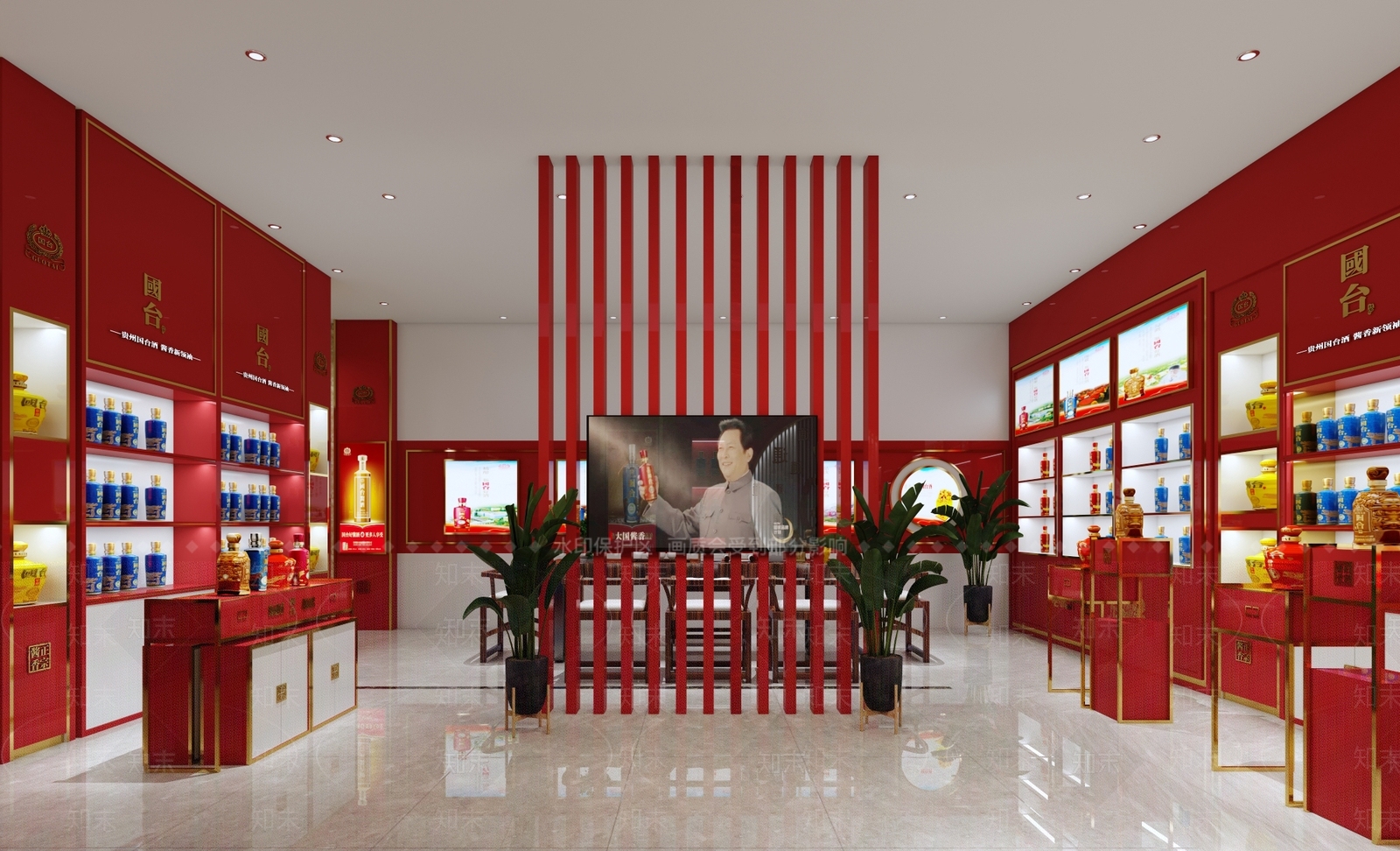 现代烟酒店3D模型下载【ID:685931136】