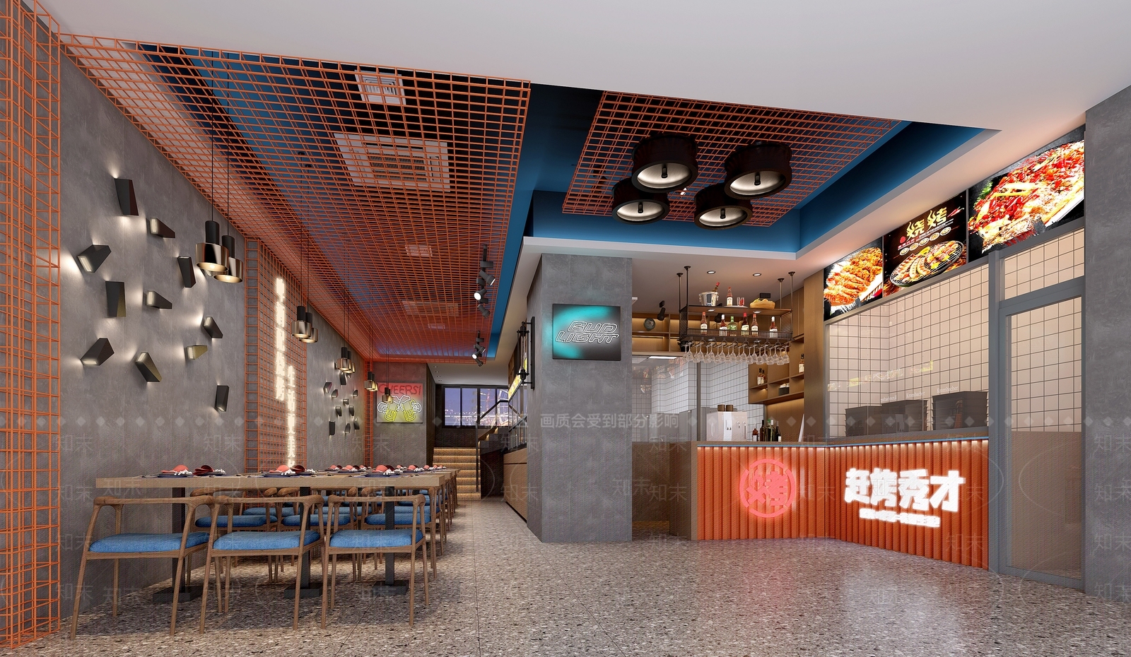 新中式火锅店3D模型下载【ID:385934203】