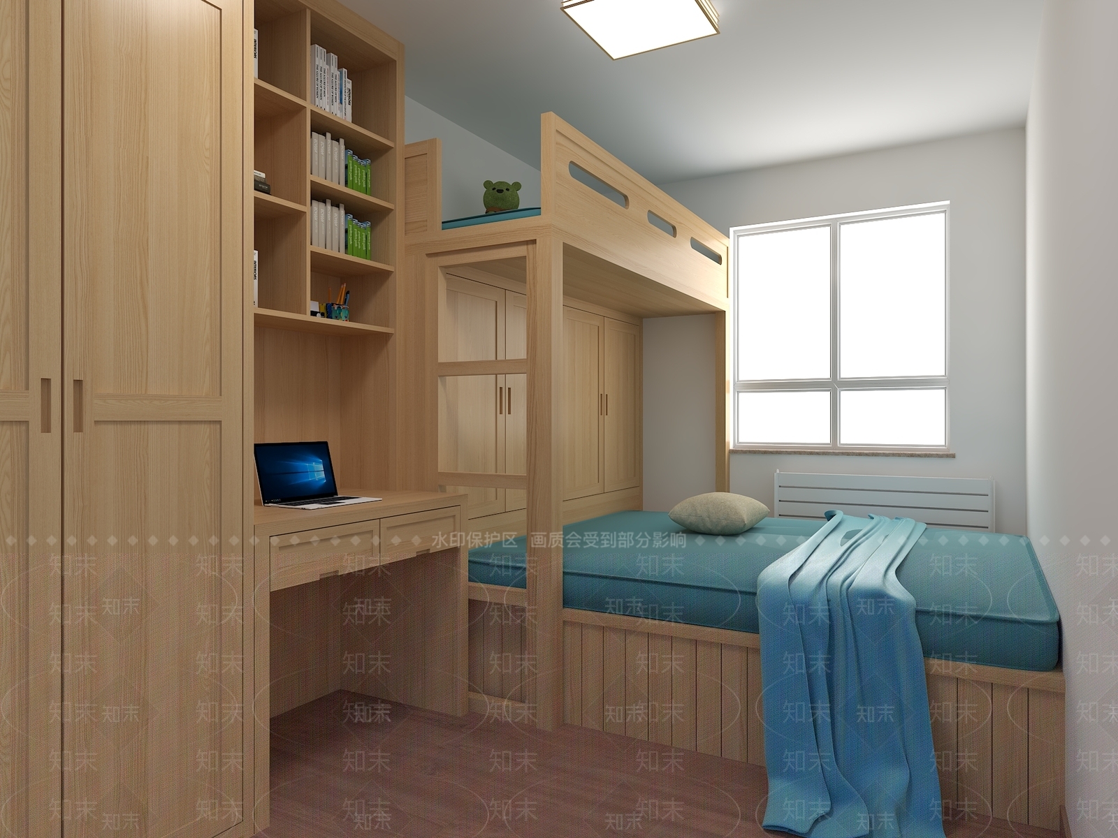 现代儿童房SU模型下载【ID:897059827】