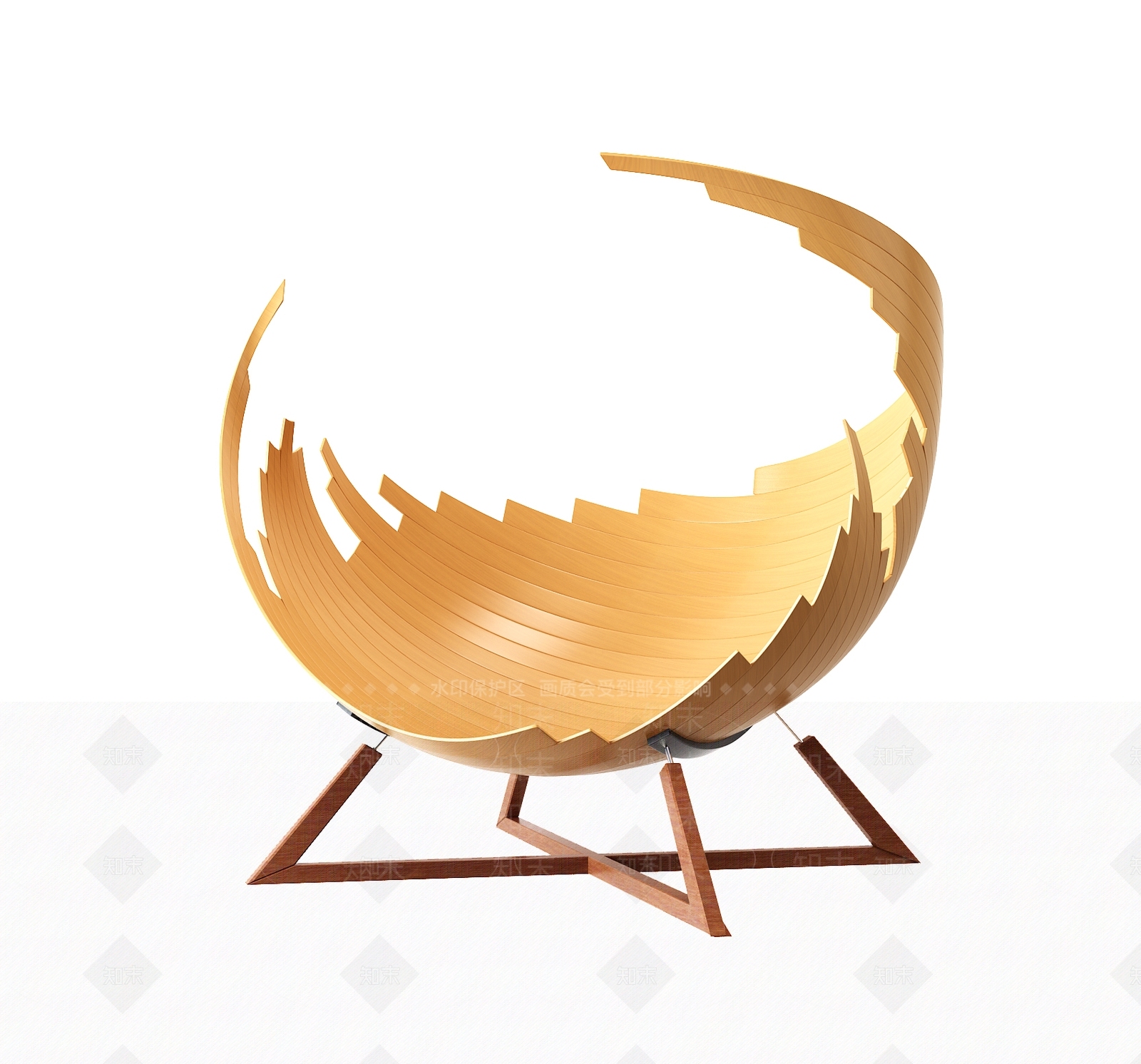 北欧圆球休闲椅3D模型下载【ID:285948497】