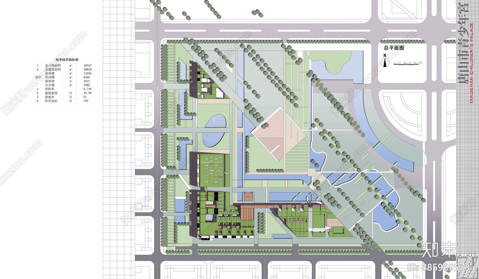 学校cad施工图下载【ID:885969573】