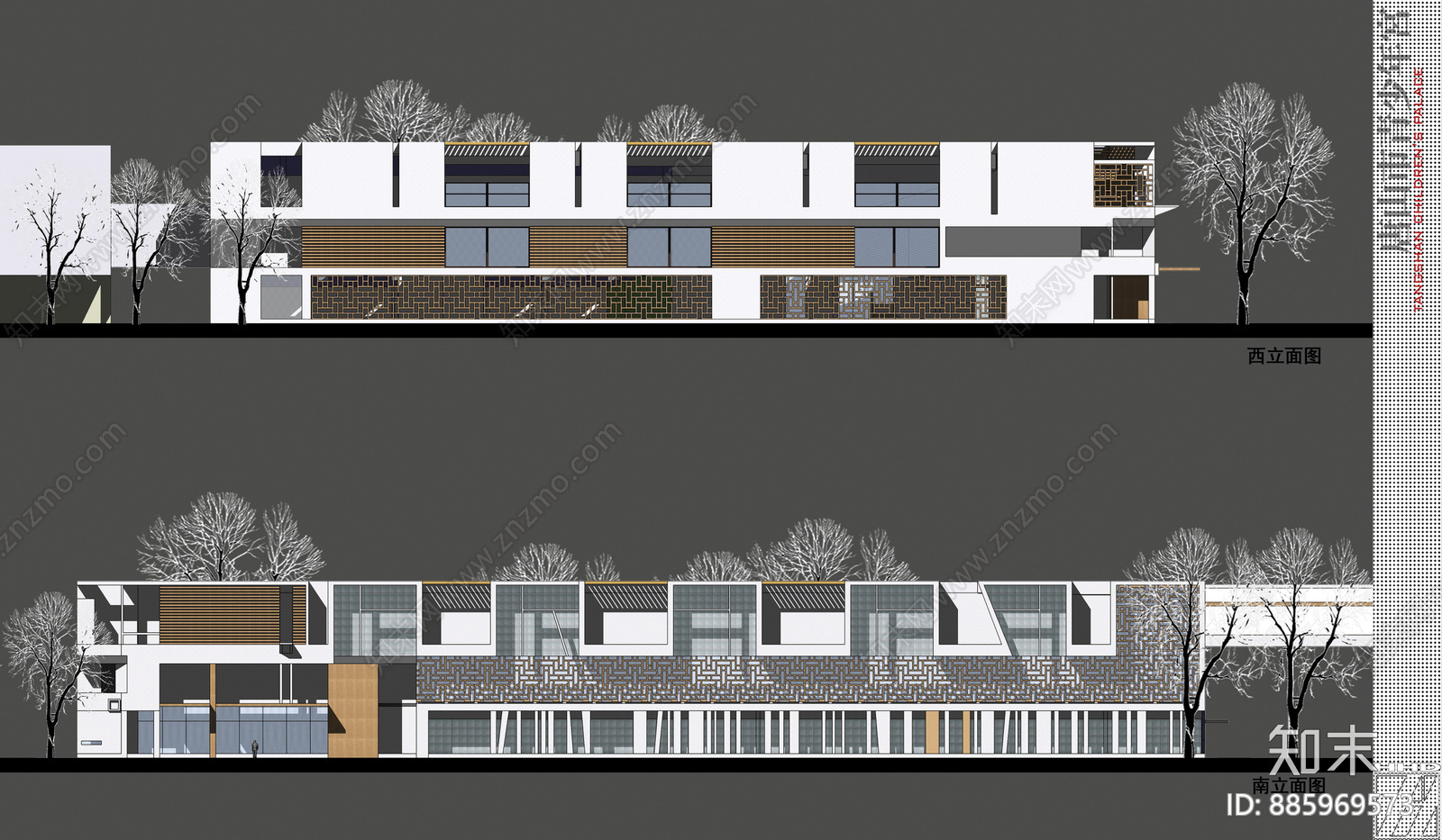 学校cad施工图下载【ID:885969573】