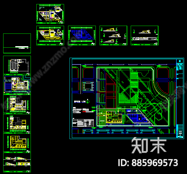 学校cad施工图下载【ID:885969573】