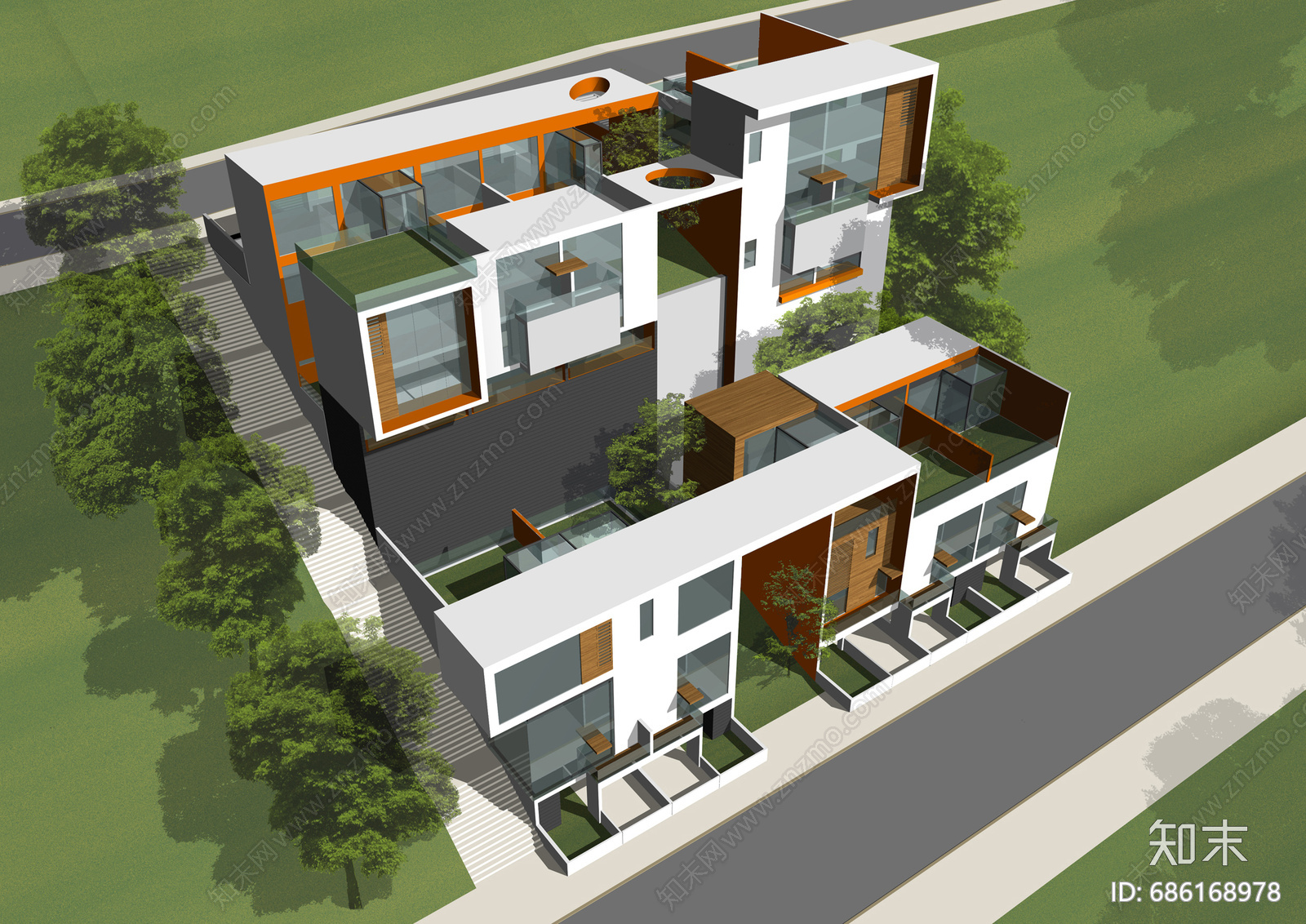 独栋高层住宅小区cad施工图下载【ID:686168978】