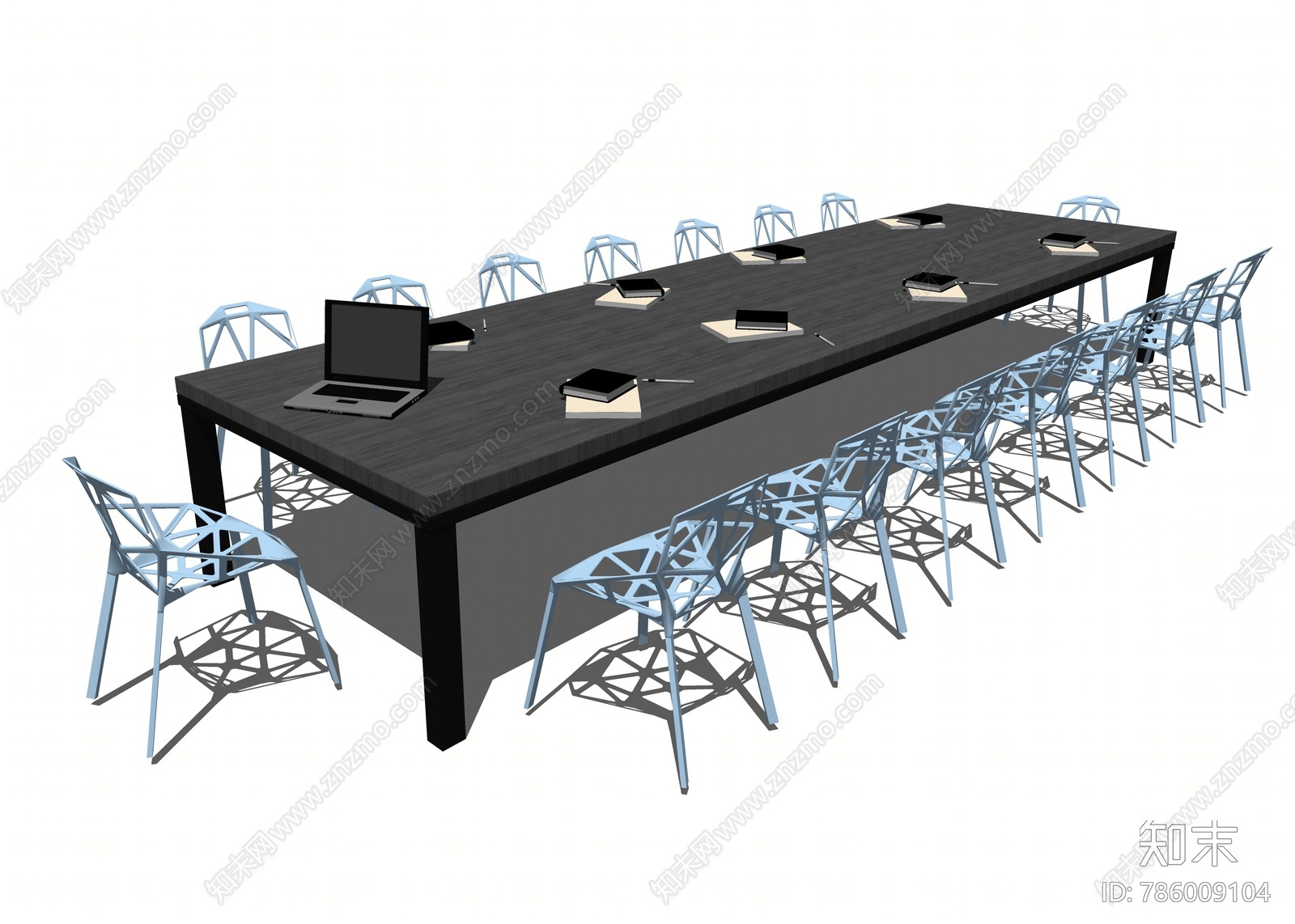 现代风格会议桌SU模型下载【ID:786009104】