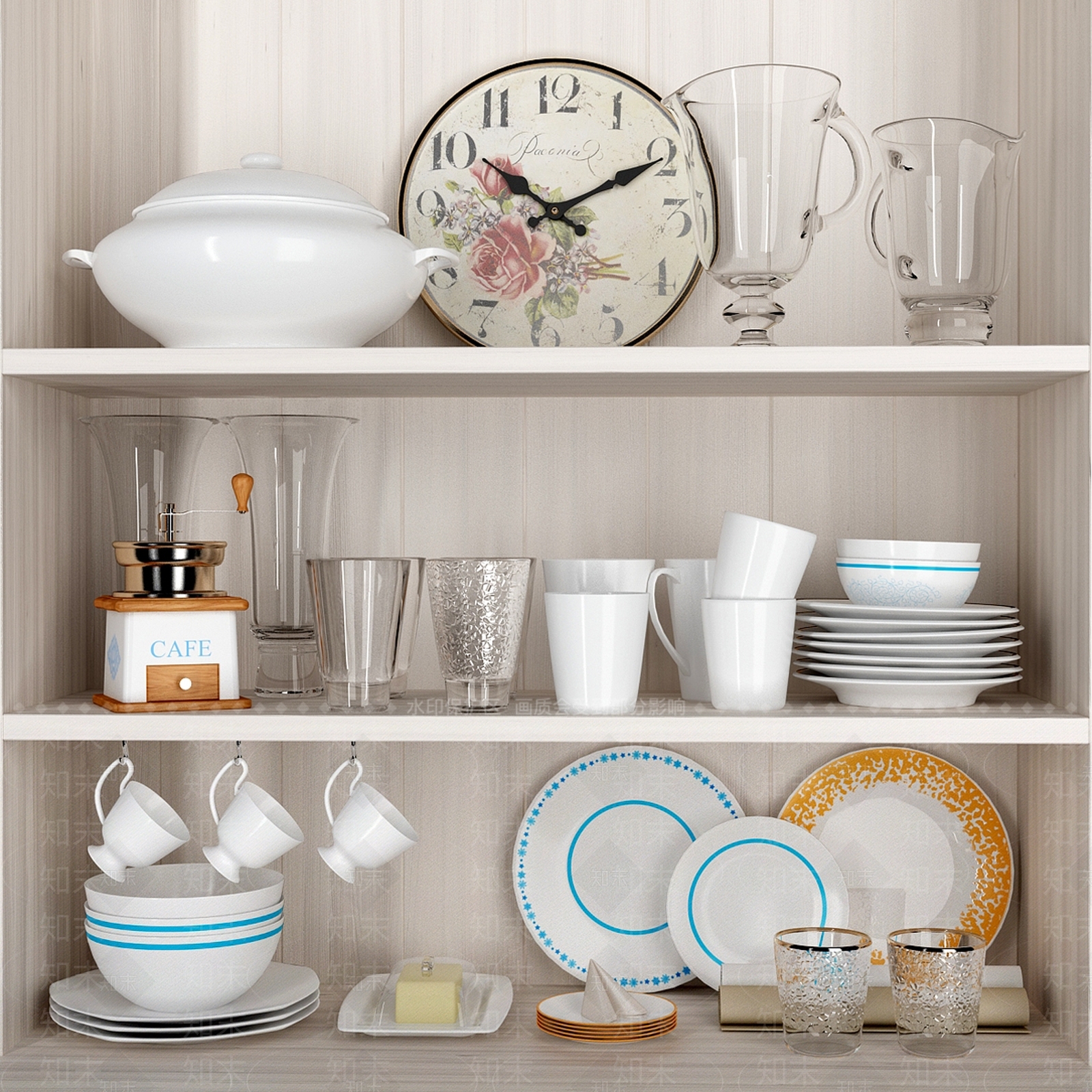 欧式风格餐具SU模型下载【ID:786016116】