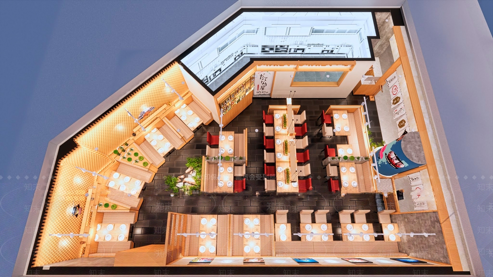 日式风格料理店SU模型下载【ID:786016836】