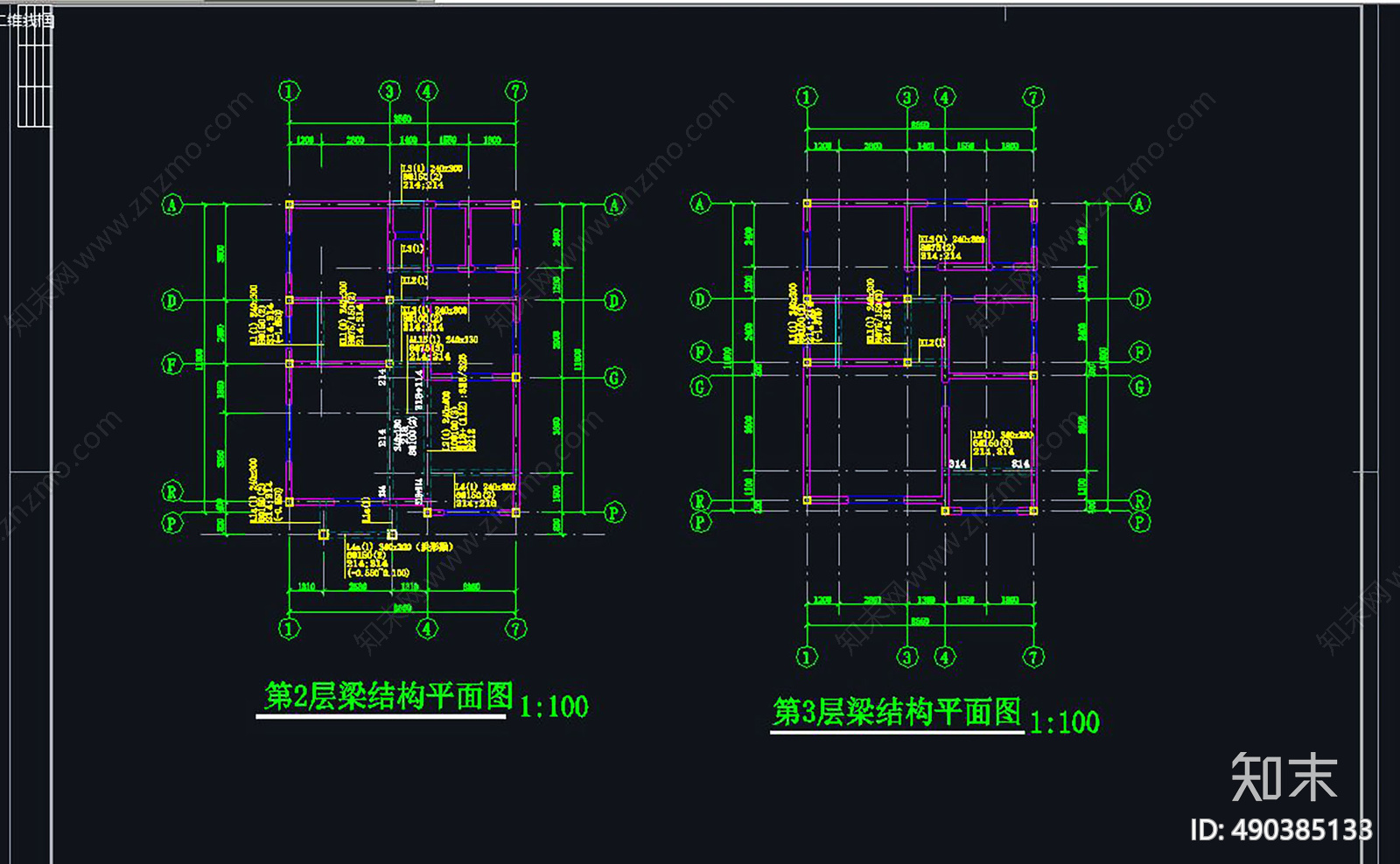 别墅施工图下载【ID:490385133】