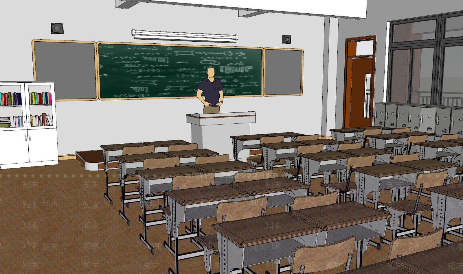 现代学校SU模型下载【ID:586031337】