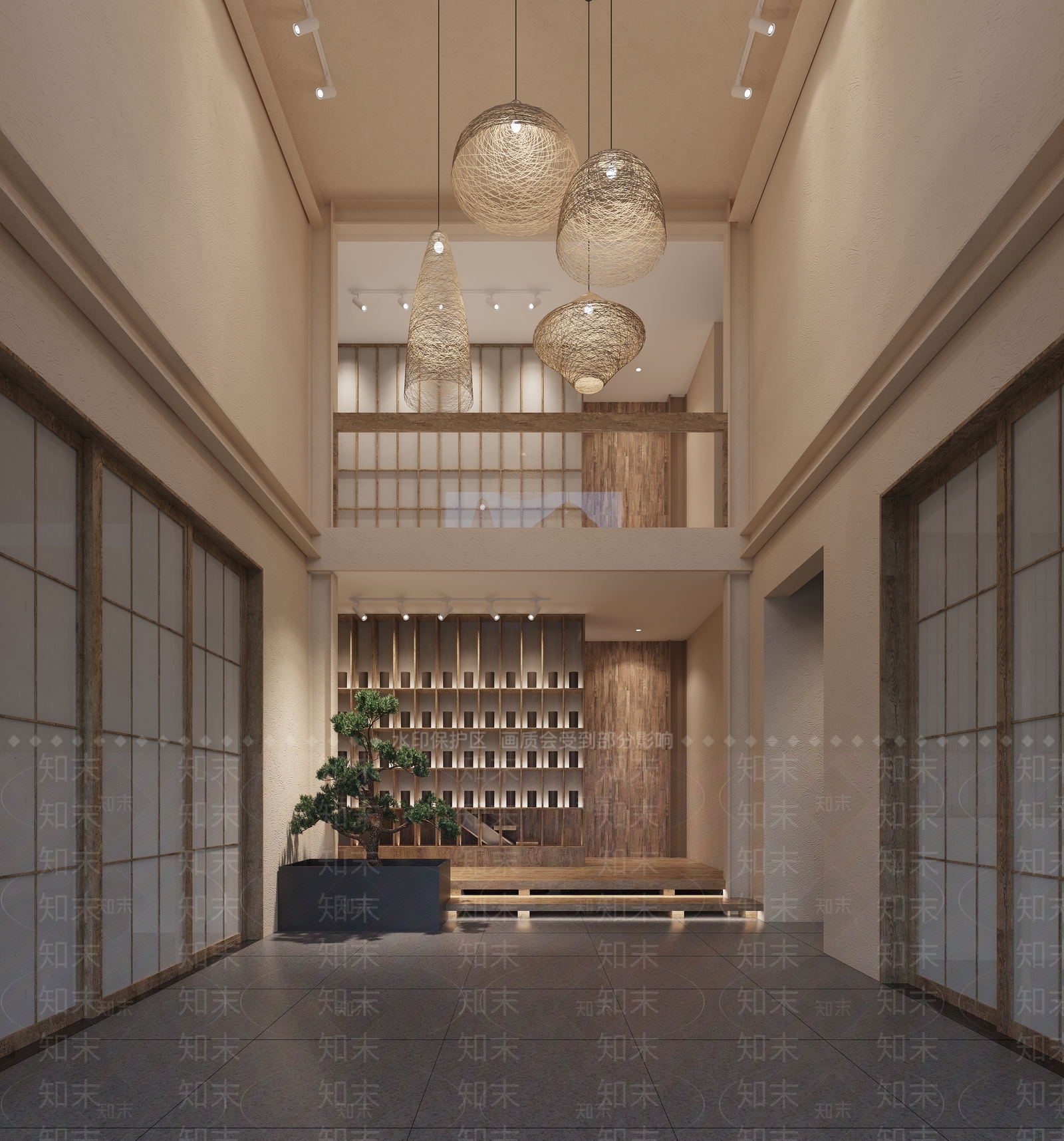 日式风格茶馆3D模型下载【ID:386079096】
