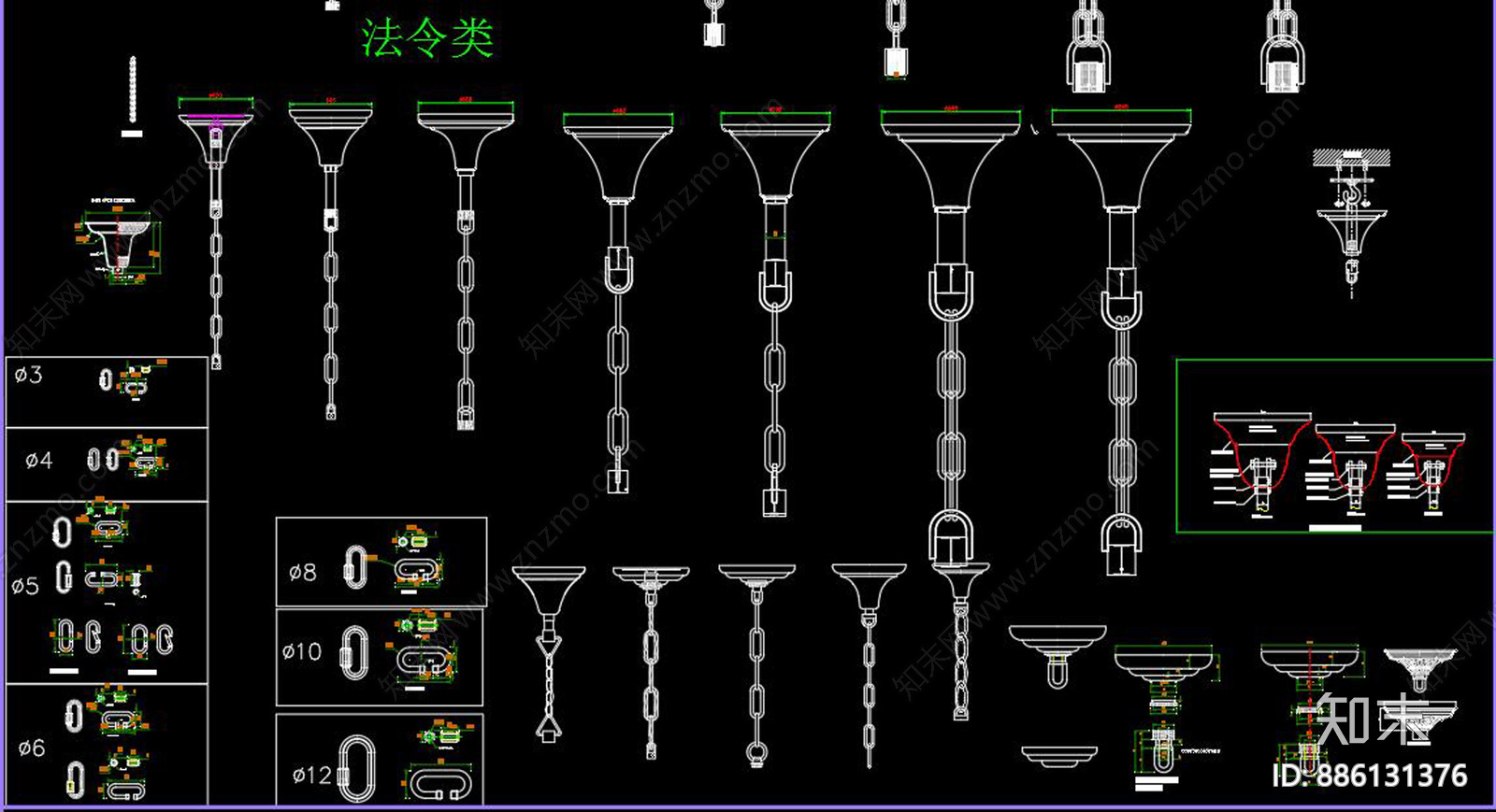 灯靶cad施工图下载【ID:886131376】