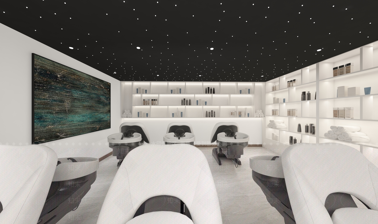 现代美容美发店3D模型下载【ID:386150447】