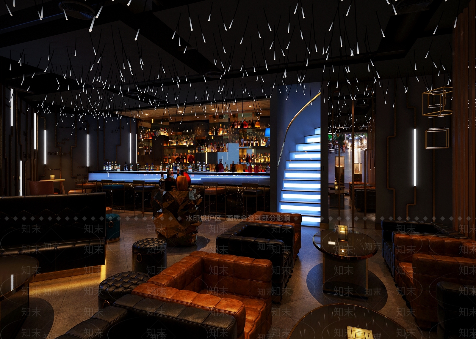 现代古典酒吧3D模型下载【ID:499193431】