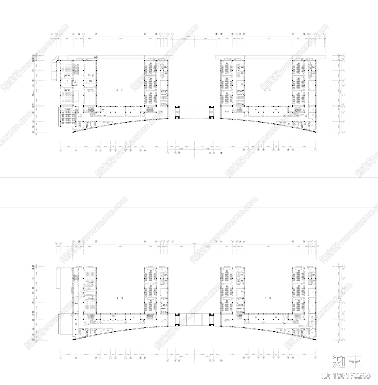 学校cad施工图下载【ID:186170263】