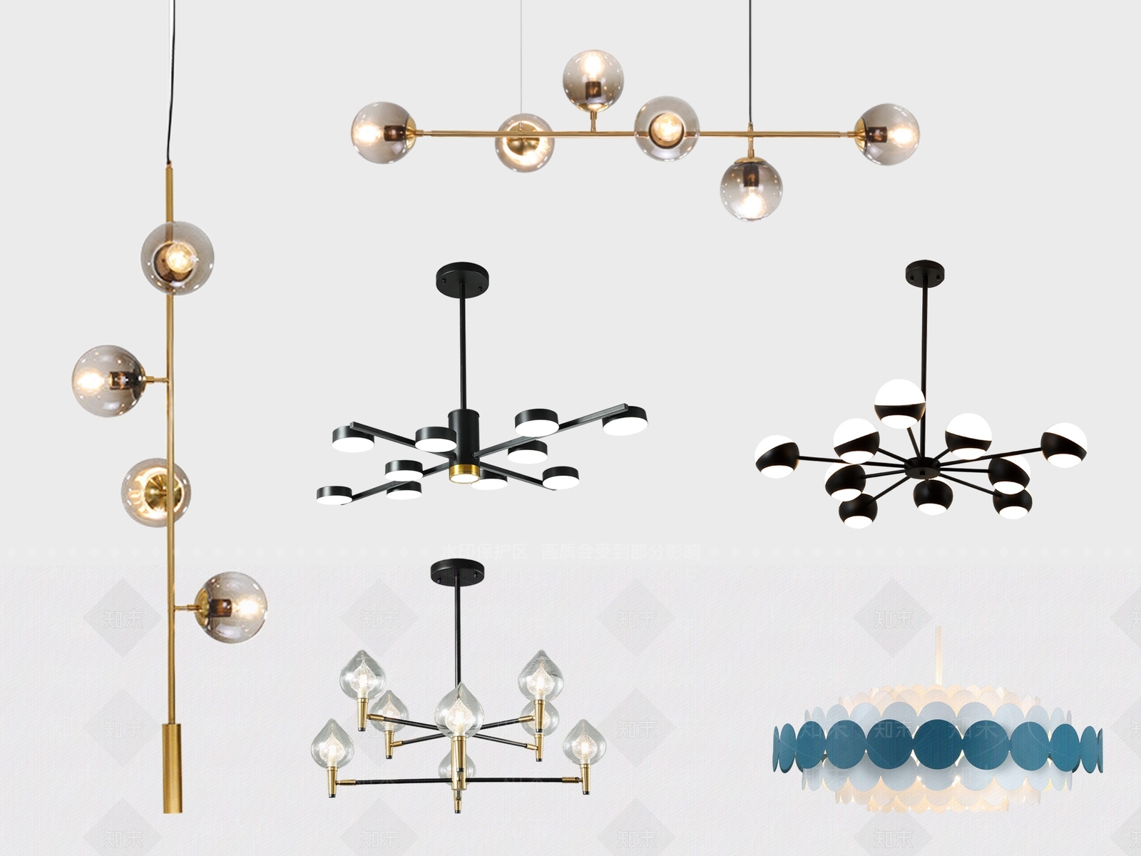 北欧吊灯3D模型下载【ID:586184826】