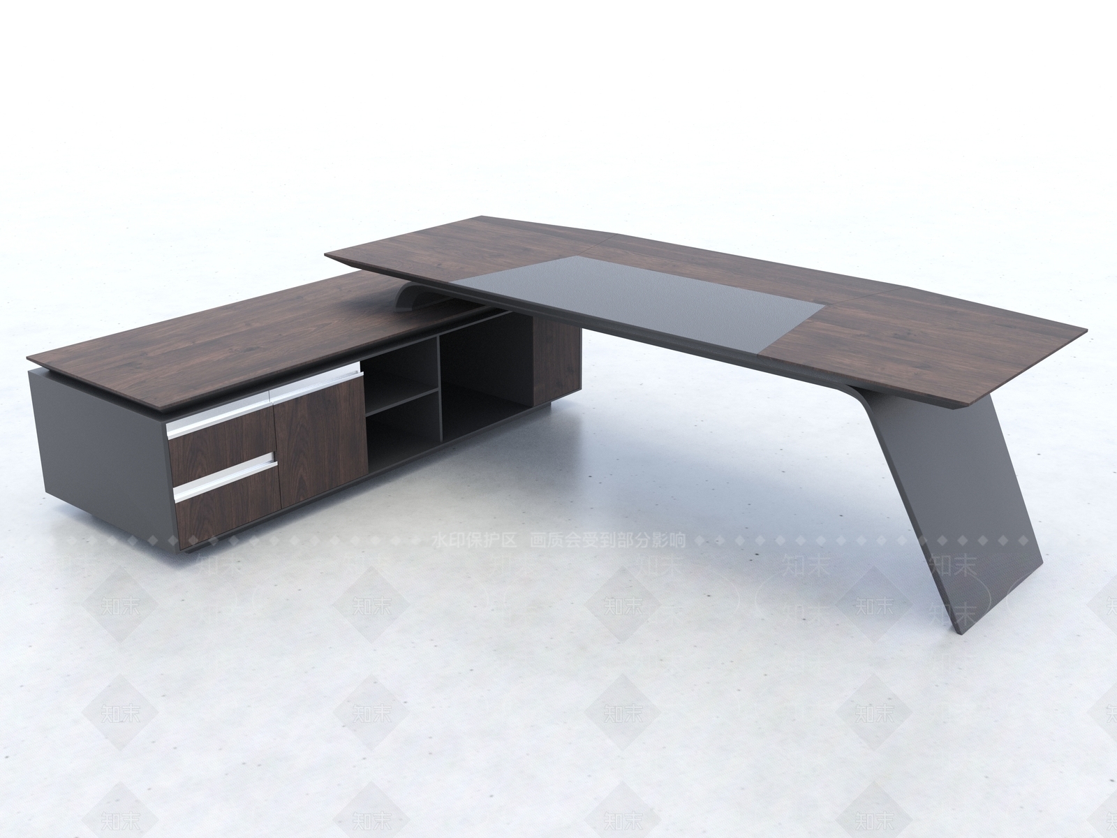 现代办公桌3D模型下载【ID:686211638】