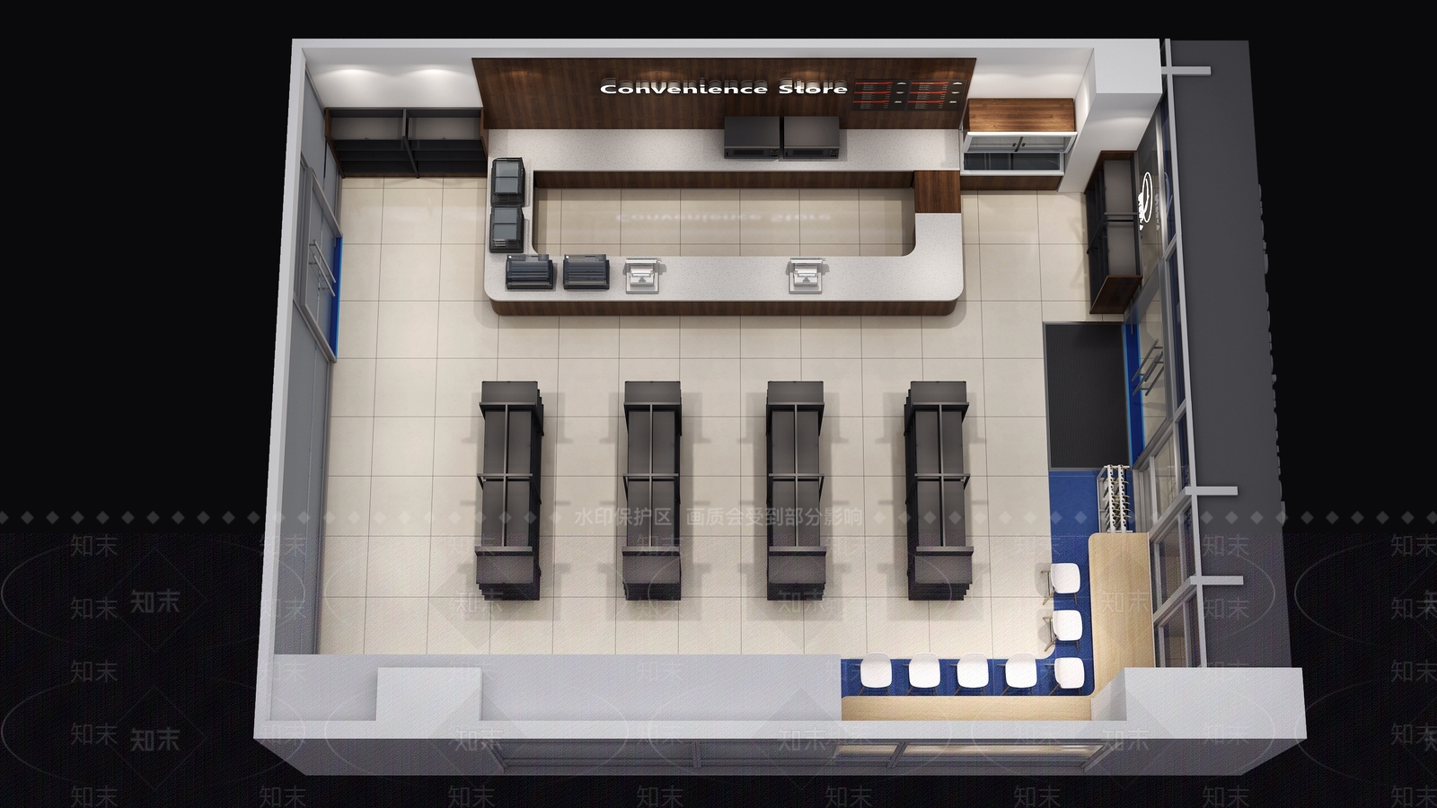 现代便利店3D模型下载【ID:586222360】