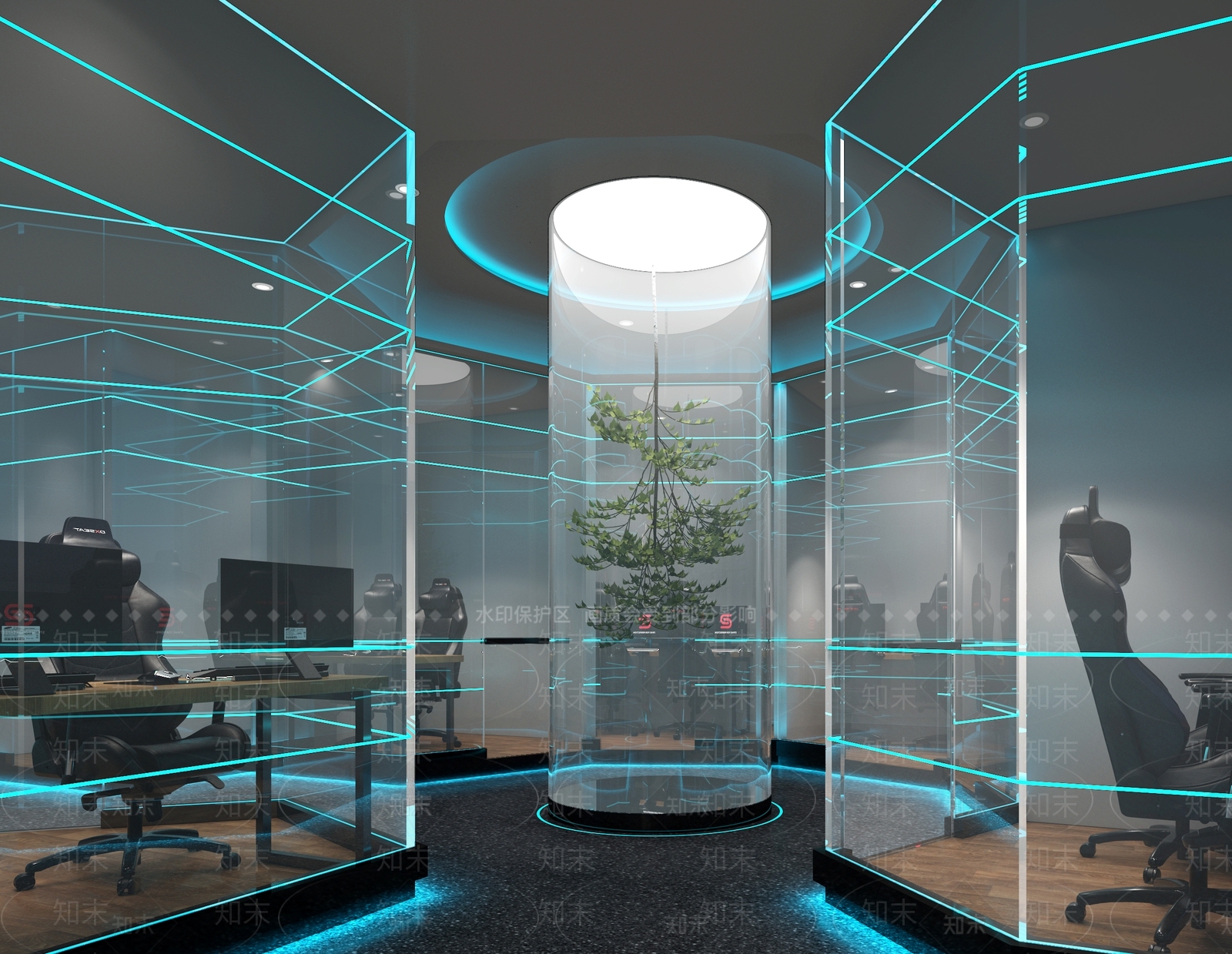 现代网咖3D模型下载【ID:986246228】