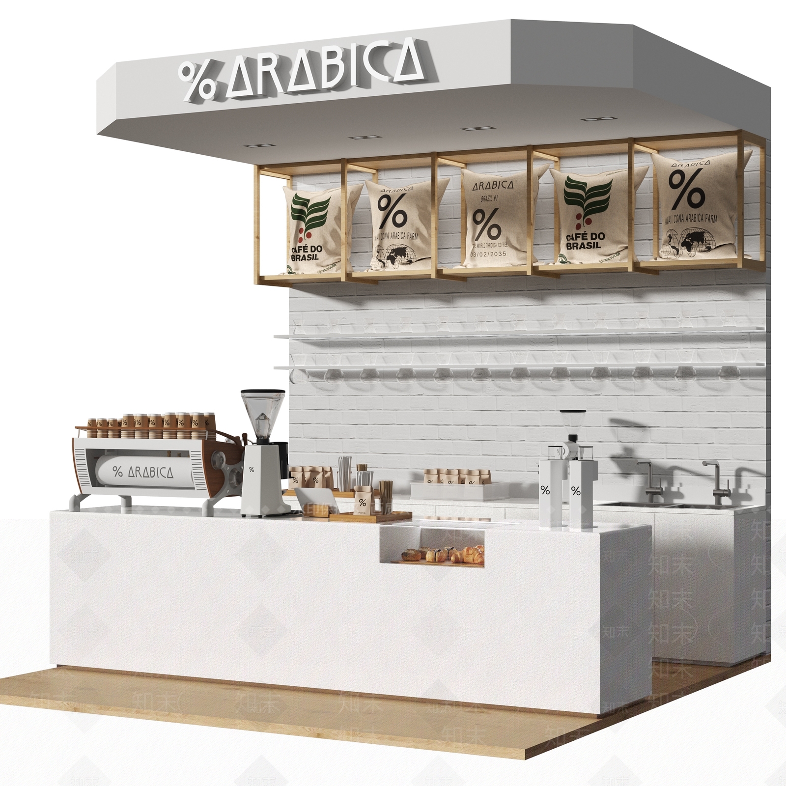 现代奶茶咖啡店3D模型下载【ID:286277817】
