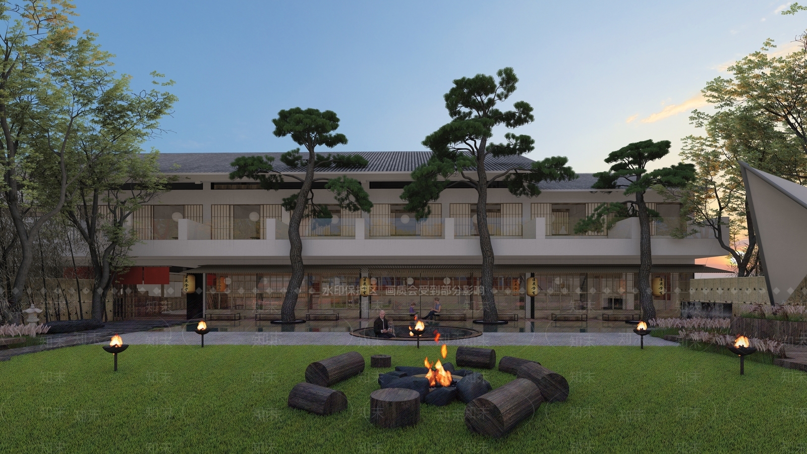 现代商业建筑SU模型下载【ID:586289559】