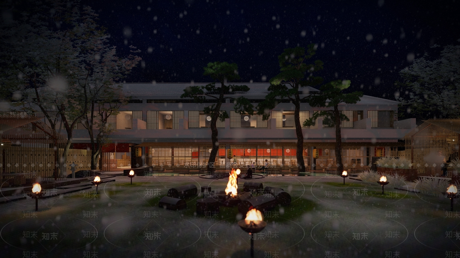现代商业建筑SU模型下载【ID:586289559】