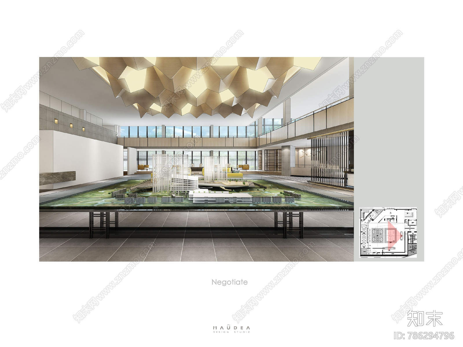牧笛设计南京弘阳桥北销售中心cad施工图下载【ID:786294796】
