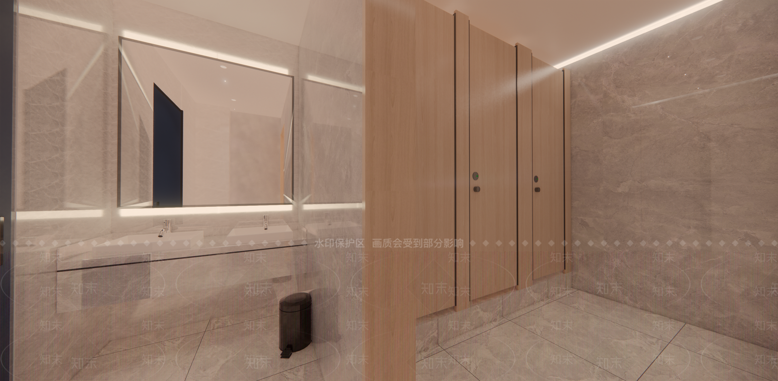 现代电梯间SU模型下载【ID:786297560】