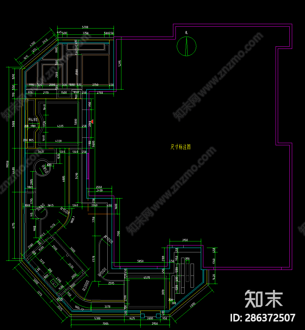 别墅庭院cad施工图下载【ID:286372507】