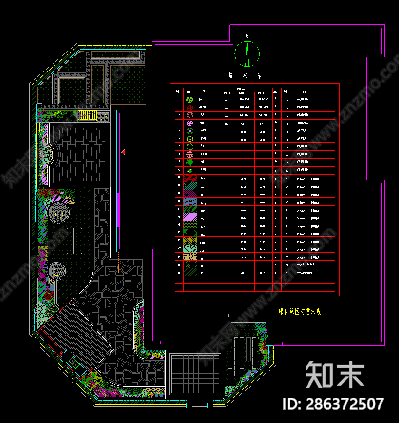 别墅庭院cad施工图下载【ID:286372507】