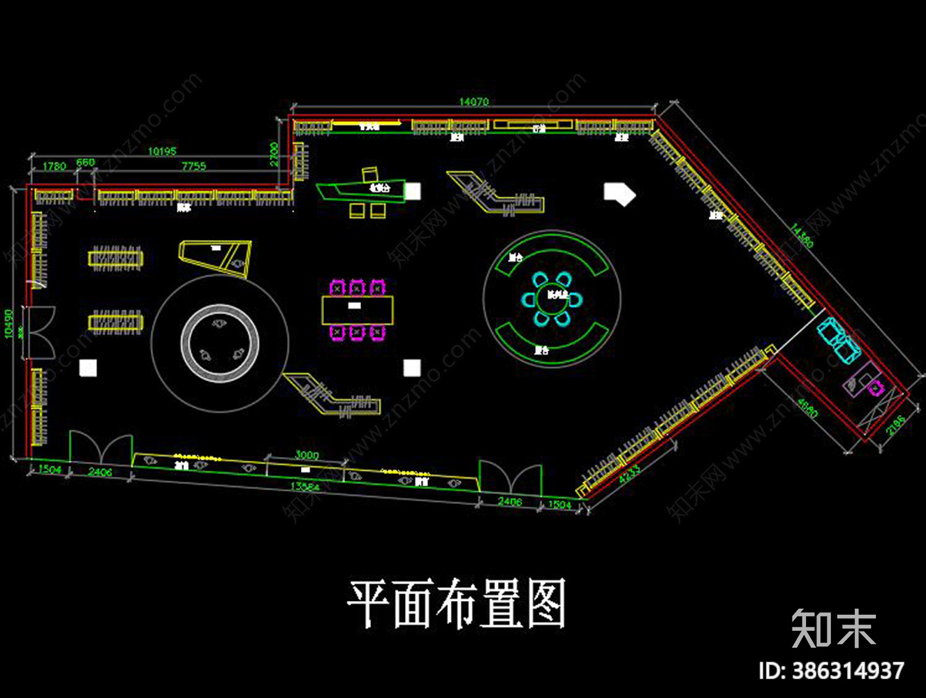 服装店cad施工图下载【ID:386314937】