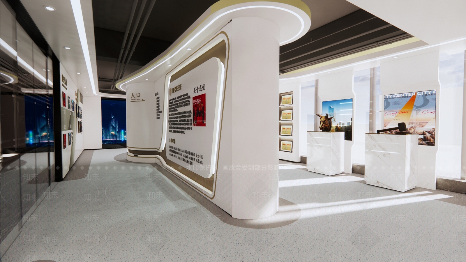 现代展厅SU模型下载【ID:286314981】