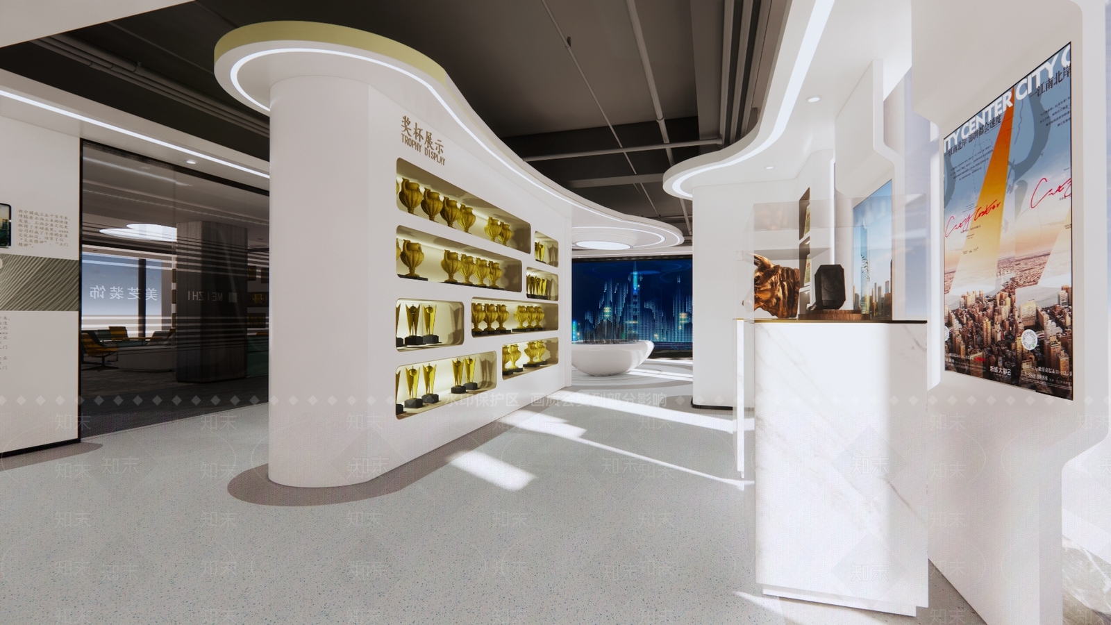 现代展厅SU模型下载【ID:286314981】