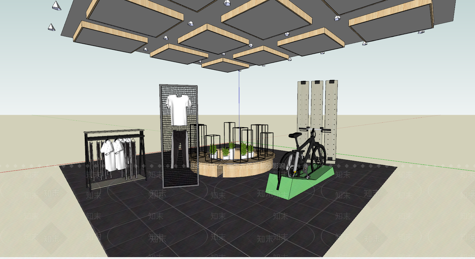现代展厅道具SU模型下载【ID:286315904】